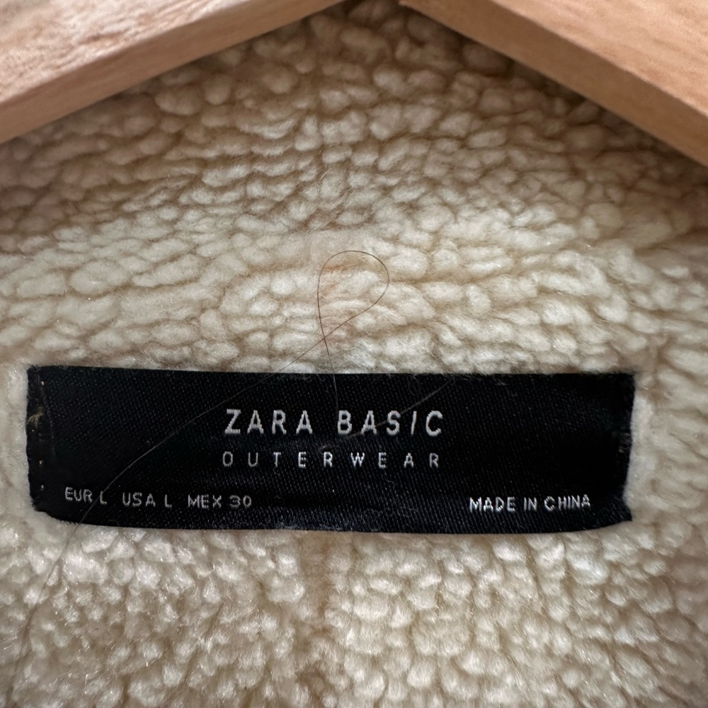 Zara trendy sherpa mustard yellow biker jacket hard to find - Picture 6 of 10